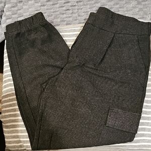 a new day Womens Charcoal Checkered Dress Joggers